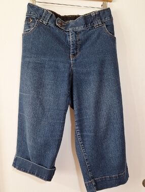 Lane Bryant Dark Blue Cropped Denim Capris